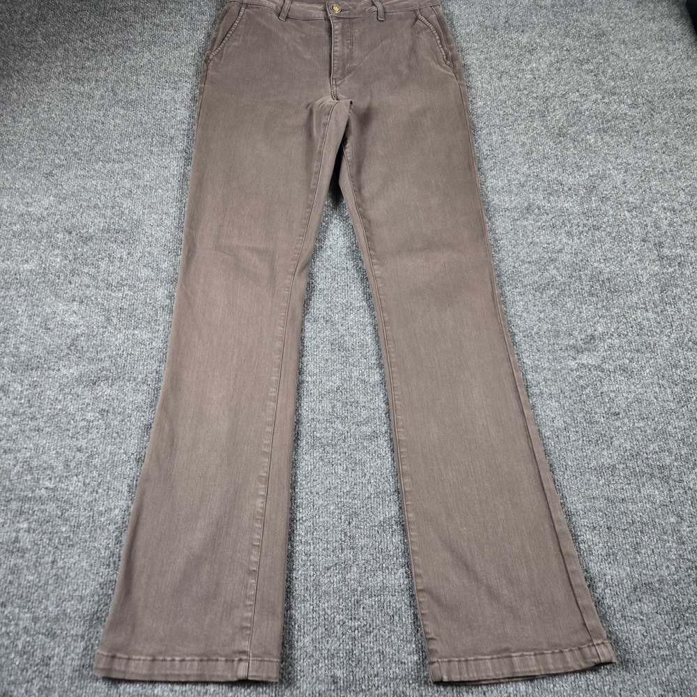 Cosmic Blue Love Flare Pants Womens 28T Brown Stretch Trousers